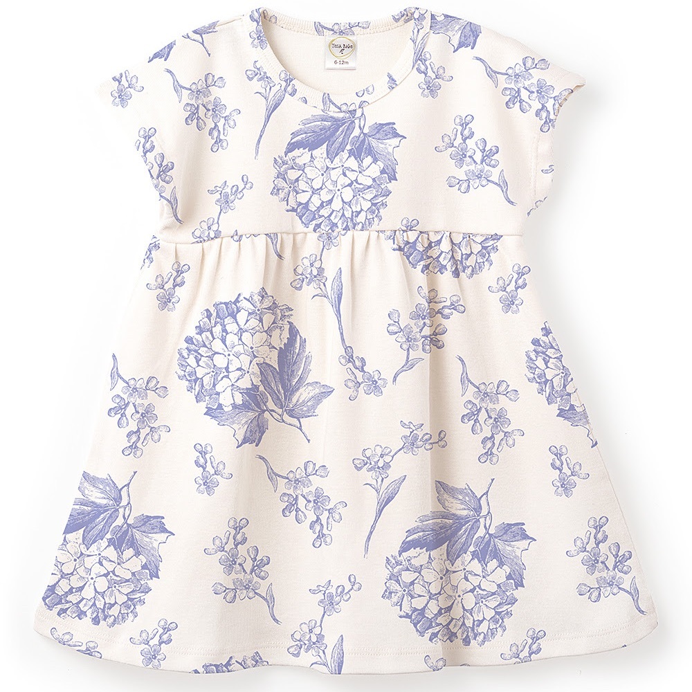 Tesa Babe Floral Dress / Sizes Newborn - Infant / White Blue / NWT